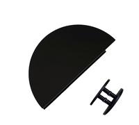 Heavy Duty Aluminum Alloy Half Round Door Handles, Double Sided Push Pull for Commercial Use, Large Black Door Pulls for Front/Glass Door, 50cm (19 3/4in)