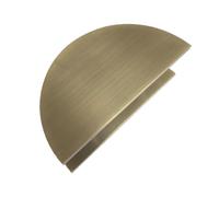 Heavy Duty Aluminum Alloy Half Round Door Handles, Double Sided Push Pull for Commercial Use, Large Front/Glass Door Pulls - Bronze Finish, 50cm (19 3/4in)