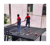 Heavy Duty Aluminum Alloy Metal Roof Panels Insulated Corrugated Gazebo Top Cover Cuttable Polycarbonate Flashings for Sheds Brown 13x100cm