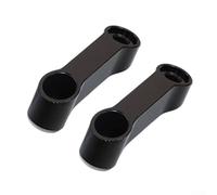 Heavy Duty Aluminum Alloy Motorcycle Rearview Mirror Extender Riser Adapter to Improve Mirror Placement and Expand View Range (Black)