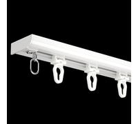 Heavy-Duty Aluminum Ceiling Curtain Track, 10.8ft S-Shaped Room Divider Rod, Ideal for Privacy in Open Spaces, White Curtain Track Set for Curtains and Drapes
