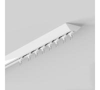 Heavy Duty Aluminum Ceiling Curtain Track 2M/6.5FT Sliding Curtain Rail for Windows Showers & Room Dividers Elegant Hidden Design Ideal for Home & Office Use (White)