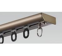 Heavy-Duty Aluminum Ceiling Curtain Track System, Ceiling Mounted, 12M-1M in Brown, Smooth Roller Operation, Ideal for Drapes and Curtains, Versatile Lengths from 4ft to 39ft