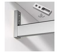 Heavy Duty Aluminum Closet Rod - Detachable Clothes Hanging Bar for Laundry Room, Office, Includes Socket Set for Easy Installation