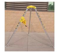 Heavy Duty Aluminum Confined Space Tripod 4.4Ft-7Ft Adjustable Fall Protection Rescue System for Deep Wells Sewage Flues Emergency Fire Safety Equipment