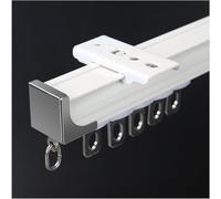 Heavy Duty Aluminum Curtain Track - 180cm (5.9ft) Room Divider, Wall/Ceiling Mount, 2mm Thick, Durable Curtain Rod for Home Decor and Space Management