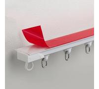 Heavy-Duty Aluminum Curtain Track Ceiling Mount Double Row Curtain Track With Silent Pulleys With Mounting Holes 90° Corner For Living Room Bedroom(White,3.1m/10.2ft)