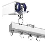 Heavy-Duty Aluminum Curtain Track Kit Universal Bearing Guide 40kg Load Capacity Wall or Ceiling Mount Luxury Sliding Curtain Rail for Room Dividers