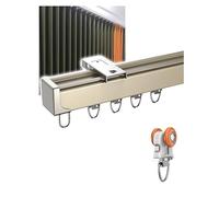 Heavy Duty Aluminum Curtain Track Rail - Silent Sliding Top Mount Complete Kit for Smooth Operation in Bedroom & Patio