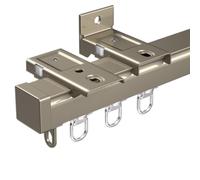 Heavy-Duty Aluminum Curtain Track System for Ceiling or Wall Mount, Includes Accessories, 3 Color Options (Champagne), 500cm (16.4ft) - Ideal for Drapes & Curtains