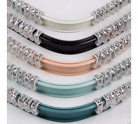 Heavy Duty Aluminum Curtain Track - Three-in-One Curved Rail for Bay Windows, Room Divider, Easy to Bend, Strong Load Bearing, Includes Fittings