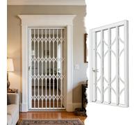 Heavy-Duty Aluminum Door Grille Guard with Lock Security Bar for Sliding Doors & Balconies - Theft-Resistant Protection (W150xH210CM/59x82in)