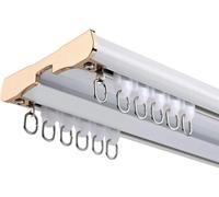 Heavy Duty Aluminum Double Curtain Track - 100cm Ceiling Rail for Living Room, Bathroom & Bedroom - Easy Install Curtain Hanging Kit for Smooth Operation & Durability
