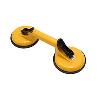 Heavy Duty Aluminum Double Handle Suction Cup Plate Professional Glass Puller/Lifter/Gripper (yellow 2 claws)
