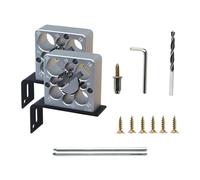 Heavy Duty Aluminum Dowel Jigs Tool Adjustable 8 Hole Diameter Setting from 8mm to 20mm Drill Compatible for Carpentry Drill Tool for Woodworking