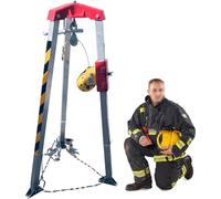Heavy-Duty Aluminum Emergency Rescue Tripod with Telescopic Legs and Winch, Ideal for Confined Space Operations in Tunnels, Chimneys, and Sewers - Safety System