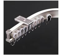Heavy-Duty Aluminum Flexible Curt Track 16.4ft Ceiling & Wall Mounted Rail for L-Shaped & U-Shaped Layouts Ideal for Shower Curts & Room Dividers (White)