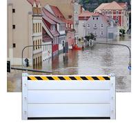 Heavy Duty Aluminum Flood Barriers for Garage Door, Reusable Water Barriers for Flooding, Flood Protection Barrier for Home Exterior, Doorway,Driveway, Easy to Install(54x23.6in/137x60cm)
