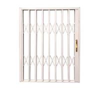 Heavy-Duty Aluminum Folding Security Gate - Retractable Sliding Door for Shops and Balcony, Expandable Ventilation Grille