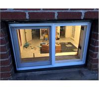 Heavy Duty Aluminum Horizontal Sliding Window Household Windows for Shed/Chicken Coop/Cabin, Custom Basement Replacement Windows with Screens & Locking Handle(WxH 33 by 23 in)