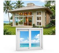 Heavy Duty Aluminum Horizontal Sliding Window, Replacement Windows for House Shed Cabin, Premium Home Ventilation Sliding Windows(White,80x50cm(32x20in))