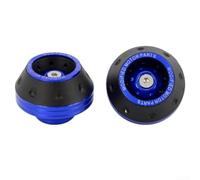 Heavy Duty Aluminum Motorcycle Front Axle Slider Guard For Scooter Fork Protection Pad Against Crash Damage Black Silver Red Blue Purple Orange Green Gold Titanium Decorative Anti Drop Kit(blue)