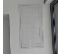 Heavy-Duty Aluminum Plumbing Access Panel with Key Latch, White, 55x70cm (22x28in) - Durable Metal Construction for Easy Access and Maintenance in Walls
