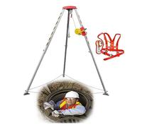 Heavy Duty Aluminum Rescue Tripod - Fall Protection System for Firefighting, High Altitude Operations & Cliff Rescue - Durable Lifting Equipment for Emergency Response