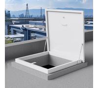 Heavy Duty Aluminum Roof Access Hatch with Hydraulic Support Rod - Commercial Roof Security Door for Home and Industry