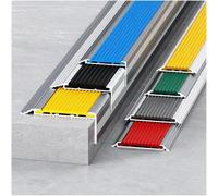 Heavy-Duty Aluminum Self-Adhesive Stair Edge Protector, Anti-Slip, For Tile/Laminate，Suitable For Indoor And Outdoor Use(Black,50x20mm)