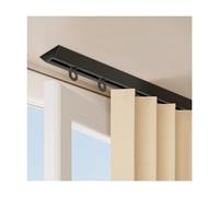 Heavy-Duty Aluminum Single Ceiling Curtain Track System- Straight/L/U-Shape Room Dividing for Shower, Bay Window, Living Room,Bedroom,Hospital, RV Use(Black,2.9m/9.5ft)