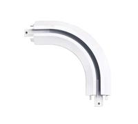 Heavy-Duty Aluminum Single Ceiling Curtain Track System- Straight/L/U-Shape Room Dividing for Shower, Bay Window, Living Room,Bedroom,Hospital, RV Use(White,L-shaped windows)