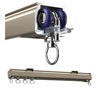 Heavy Duty Aluminum Sliding Barn Door Rail - Ceiling & Wall Mount with Enhanced Rollers & Complete Assembly Kit - Ideal for Room Dividers & Shower Partitions