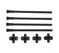 Heavy Duty Aluminum Table Legs Foldable Design Adjustable Height For Igt Setup With Nylon Joints Black Color For Camping And Hiking Trips 40cm(Intubation type)