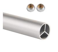 Heavy-Duty Aluminum Wardrobe Hanging Rod - Matte Surface Clothes Rail for Closet Storage Solution for Organizing Clothing