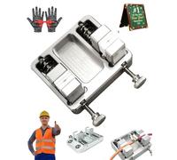 Heavy-Duty Aluminum Welding Clamp with Temperature-Resistant Jaw for Circuit Board Mounting, Soldering Station Wire Clamp Fixture Metal Bracket Table, DIY Tool Welding Electric Wire Spot Fixture(1pc)