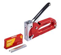 HEAVY DUTY AMTECH STAPLE GUN 4-8mm INCLUDES 500 STAPLES TACKER UPHOLSTERY DIY