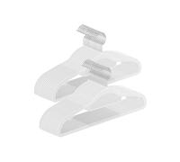 SONGMICS Coat Hangers, Pack of 30, Heavy Duty Plastic Hangers, Non-Slip, Space-Saving Clothes Hangers, 0.5 cm Slim, 42 cm Wide, 360° Swivel Silver Hook, White CRP020W03