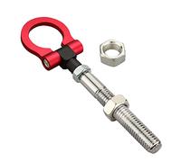 Heavy Duty Anodized Folding Tow Hooks Track Racing Towing Kits Compitable for 99-06 Toyota MR2 Spyder OEM Bumper Emergency Towing Eye Hook Tool (Red)