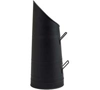 Heavy Duty Anthracite 22" Coal Hod, Bucket Coal Scuttle Black Bronze Galvanised for Fireplace Fire Side (Black Coal Hod)