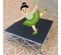 Heavy-duty Anti-slip Standalone Stage Platform System with Aluminum Riser Legs, Multifunction Small Stages Modular Unit for Performances/Band, Easy to Connect(H-20cm/0.7ft,1.6x1.6ft/49x49cm)