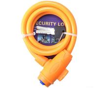 Heavy Duty Anti-theft Bicycle Lock with 12mm Alloy Steel Cable for Mountain and Electric Bikes, Weather Resistant Wire Lock with Two Keys (yellow-1.2m)