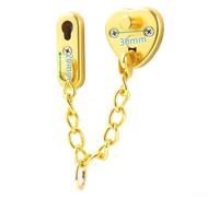 Heavy Duty Anti Theft Door Chain Lock in Stainless Steel, Security Chain Latch Compatible with Front and Interior Doors for Added Safety (gold)
