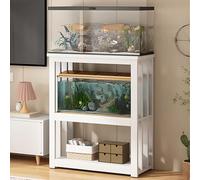Heavy-Duty Aquarium Stand for 80-120cm Tanks Mid-Century Modern Shelf Reptile Ber/Vivarium/Turtle Holder Adjustable Fish Tank Cabinet System