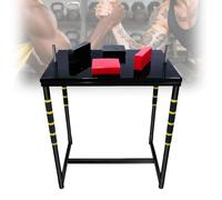 Heavy - Duty Arm Wrestling Table, Strength Training Equipment With Elbow Pads Winning Pads Handles For Gyms Sports(Black)