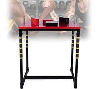 Heavy - Duty Arm Wrestling Table, Strength Training Equipment With Elbow Pads Winning Pads Handles For Gyms Sports(Red)