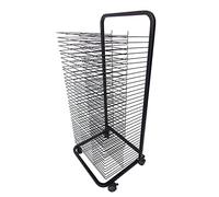Heavy-Duty Art Drying Rack on Wheels 35-Layer Metal Painting Stand with Wire Shelves for Classroom Studio & Home Artwork Storage Ideal for Artists and Crafters