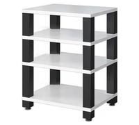 Heavy Duty Audio Rack, Movable Stereo Stand, Record Player Storage Tower, AV Media Organizer, Entertainment Component Rack (Light White, 60x48x78.5cm)