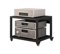 Heavy Duty Audio Rack Stand on Wheels 2 Tier AV Shelf Hifi Media Cabinet for Stereo Components 4/5 Tier OptionsEntertainment Center Furniture