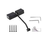 Heavy-Duty Automatic Door Closer - Aluminum Alloy Spring Hinge for Commercial & Residential Use, Reliable Black Finish for Easy Door Closure